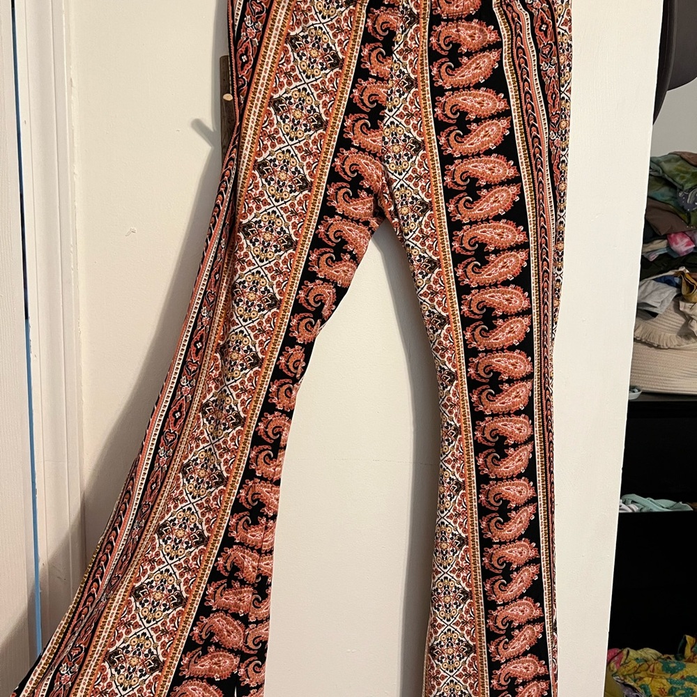 Paisley Print Flared Pants